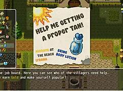 Lost Lagoon harem game ep 5, sexy farmer shows pussy outside! 😍