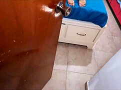 I caught padrastro sneaking in to wreck my tight hole with creampie!