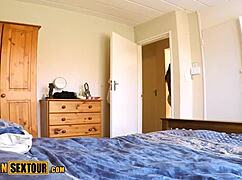 African Ebony GF Takes White BF's Big Cock!