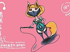 Chinese whore Alina toys and squirts in restaurant bathroom