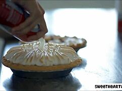 messy lesbian pornstars lick chocolate during sex