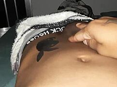 Teen Brazilian Novinho Explodes Hard for New Playboy Tattoo in Wild Solo