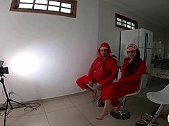 bastidores da grava��o da novinha anne bonny com big bambu e higor negrao