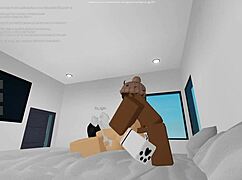 amateur first time in roblox porn, big black cock in doggystyle and cowgirl.