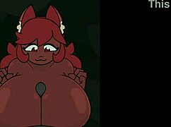 The zoologist engages in detailed masturbation with the huge tits, leading to a cumshot in this furry anime hentai scene.