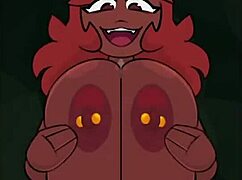 The zoologist engages in detailed masturbation with the huge tits, leading to a cumshot in this furry anime hentai scene.