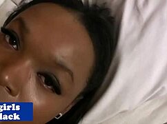 plumper black woman tugging her