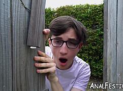 Mesmerizing Rharri Rhound catches voyeur for intense anal by the pool