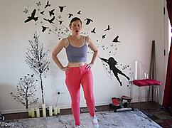 in this yoga lesson, the instructor guides the student through poses focusing on flexibility