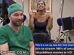 freshman maya farrell is at her college physical with doctor tampa, moaning as she orgasms from the hitachi magic wand