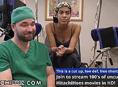 freshman maya farrell is at her college physical with doctor tampa, moaning as she orgasms from the hitachi magic wand