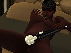 Demi rubs one out in ebony cartoon masturbation scene 😏