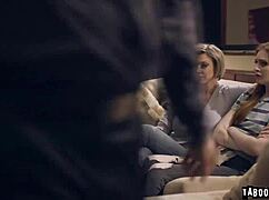 Swap Teen Maya Rides Cock Hard on Top While Dee Gets Railed.