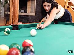 stuck4k pool game turns into wild desk fuck for thrill-seeker