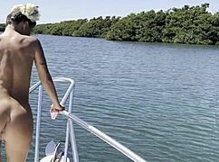 monika fox pleasures herself with huge dildo on yacht