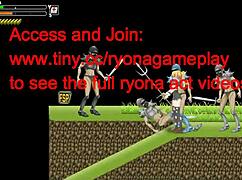 Cute Blonde Hentai Girl BANGING Soldiers in Battle Game