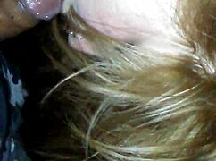 busty ginger sucking that big black cock