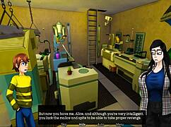 Little 18+ with big tits meets charming milf in hentai!