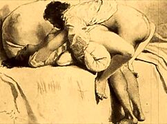 vintage erotic illustration from retro comic