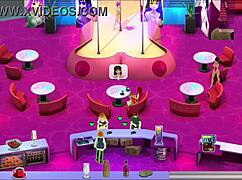 club hentai girls strip and fuck in game