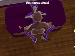 club hentai girls strip and fuck in game