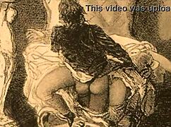 vintage erotic illustration from retro comic