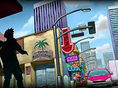 club hentai girls strip and fuck in game