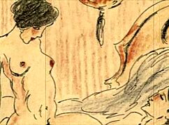 Exploring vintage erotic drawings from antique anime collections.
