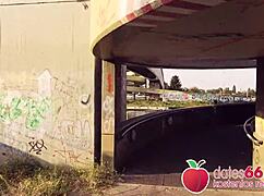 hot highway scene with anastasiaxxx encouraged by honking cars on dates66 com