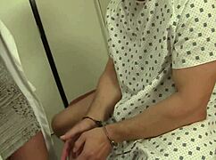 Blonde sucks big cock through glory hole with skill