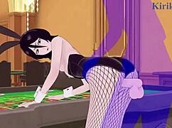 rukia kuchiki and yoruichi shihouin in bunny girl intense sex