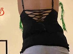 anna maria flaunts her big tits in tight booty shorts