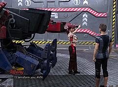 stranded in space flirting with half robot girl 😊