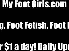 After school, we let you worship our feet in this femdom session.