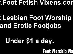 After school, we let you worship our feet in this femdom session.