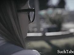 Big tits nerds in riding and double penetration!