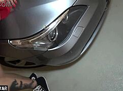 german blonde whore fucked in hamburg parking garage and toilet