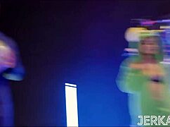 I watch Armani Dream deepthroat big cock in space