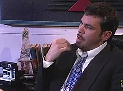 Blonde Boss Affair On Sofa