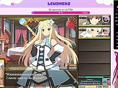 Vtuber Lewdneko moans through Evenicle Part 3 with cute creampie