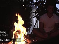 Blonde Gina Gerson Enjoys Campfire Threesome Adventure