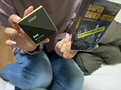 perverted girlfriend gives thick condoms to her boyfriend