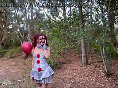 that clown took it deep in the ass at the halloween party