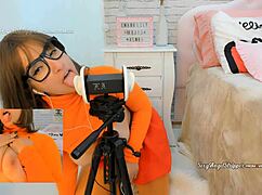 intense velma cosplay sexy nerd moaning wet pussy