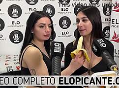 mielcita and almendra suck banana with cream