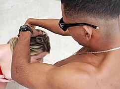 i came on blonde ex-wife's pink pussy in public