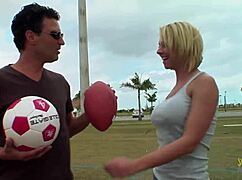 Football Player Visits Coach at Home