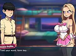 Princess Sophia Strips Naked in Hentai Game