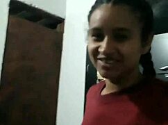 Latina pornstar engages in anal sex with stepsister in room