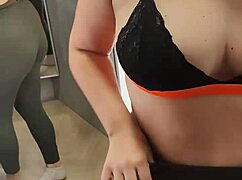 In the Store's Dressing Room with a Jeweled Plug Inside